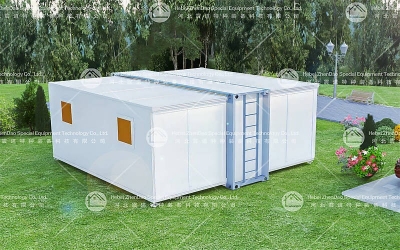 The interior space of the expandable container house