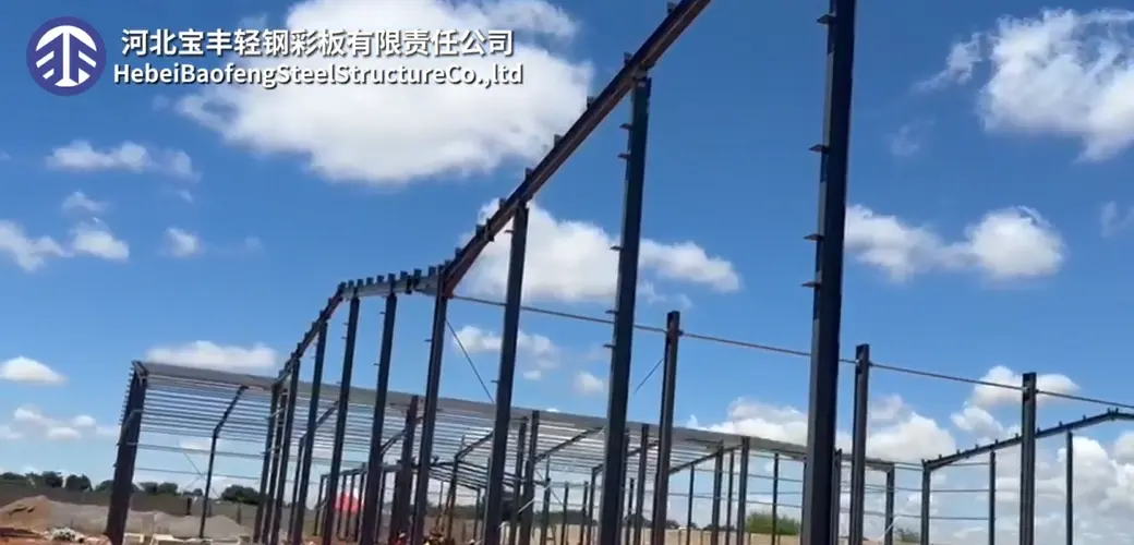 Export to Mwanza, Tanzania 1200㎡ Steel Structure Warehouse Project