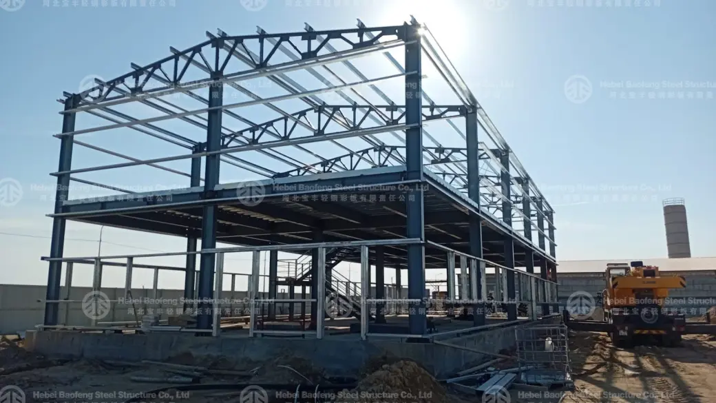 Two-Story Steel Warehouse Project: Exports 30x12x6.9m Multi-Level Storage Solution